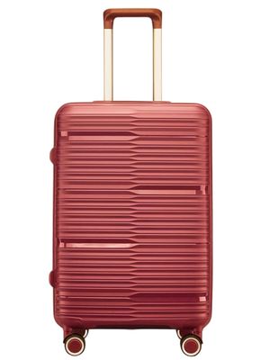 TRAVLR 100% PP break resistant lightweight  expandable 20" carryon  cabin luggage trolley with mute wheels aluminum trolley.