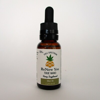 Extra virgin Olive Oil, Full Spectrum Nano-CBD Tincture