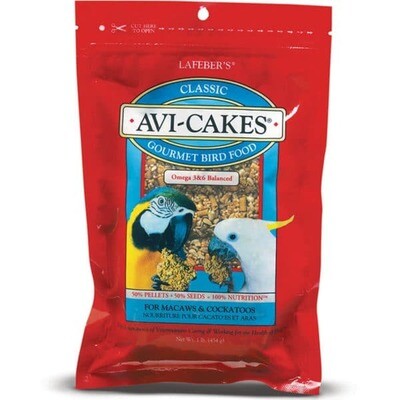 Classic Avi-Cakes for Macaw & Cockatoo 1lb