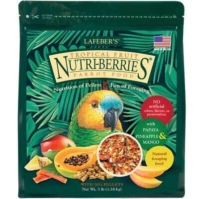 Tropical Fruit Nutri-Berries for Parrots - 3lb