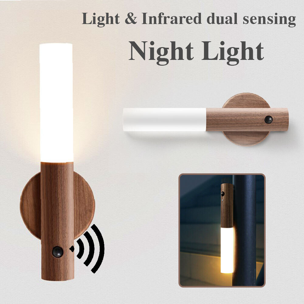 LED USB Wireless Wood Stick Night Light