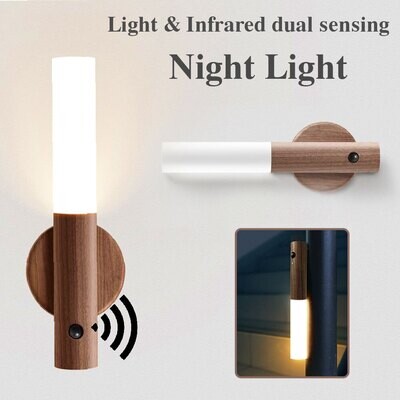LED USB Wireless Wood Stick Night Light