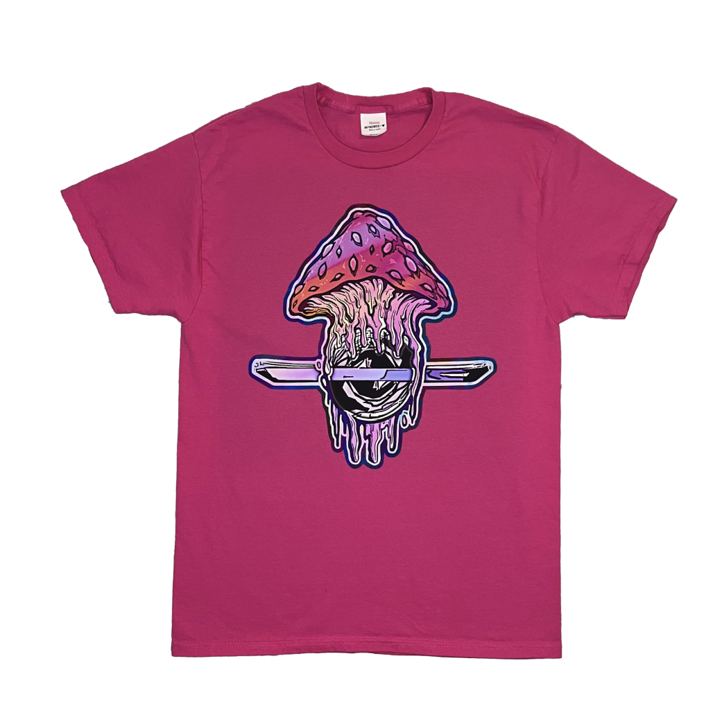 Mushroom in Motion Tee Pink