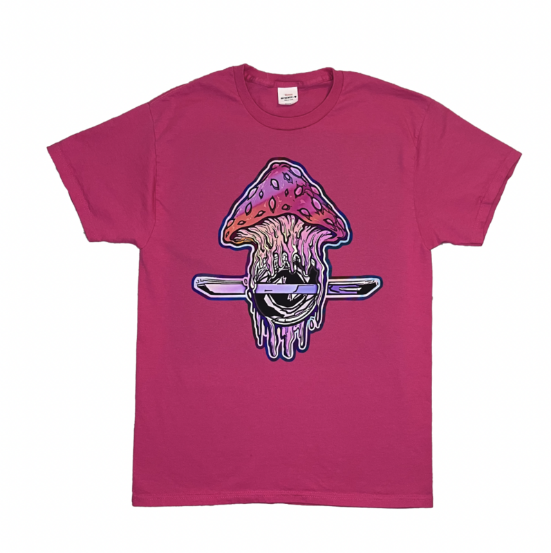 Mushroom in Motion Tee Pink