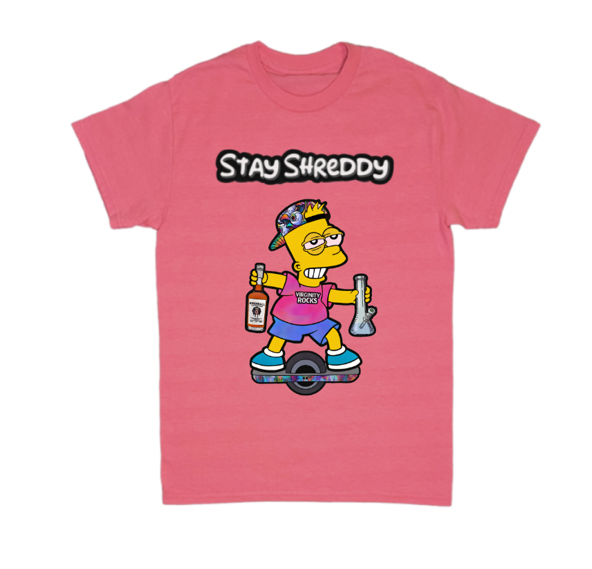 Bart Shredson Tee Pink