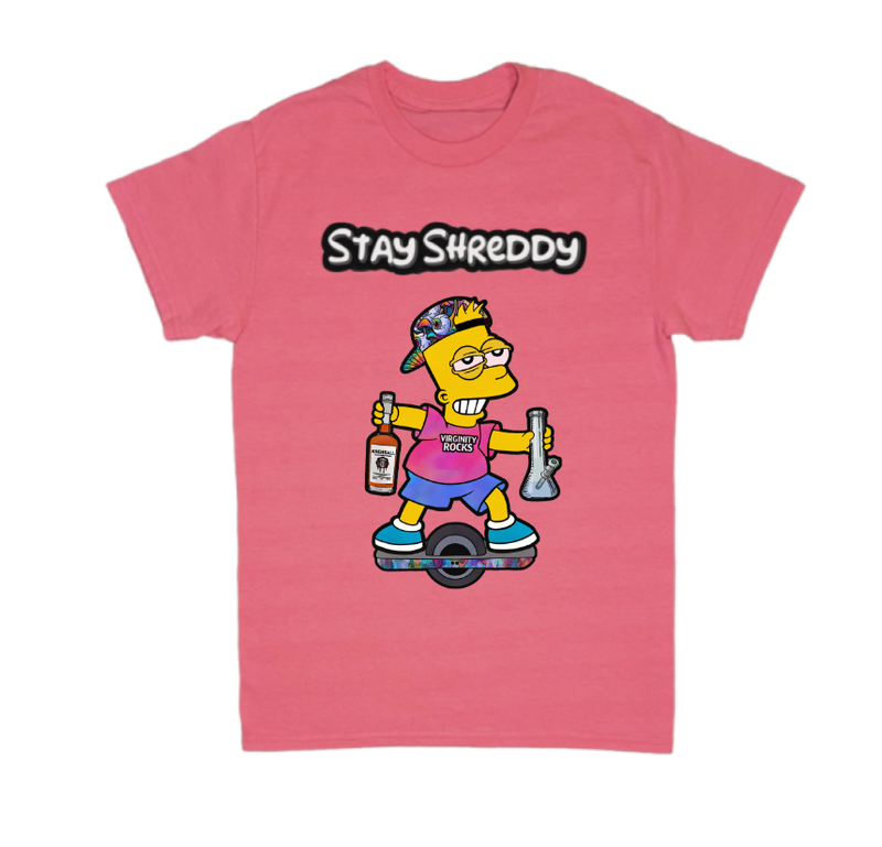 Bart Shredson Tee Pink