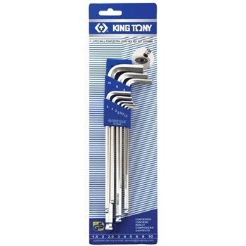 ALLEN KEY SET METRIC LONG 9PCE BALL END