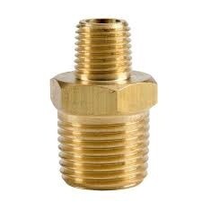 BRASS MALE RED. NIPPLE 3/8 X 1/4 BSP