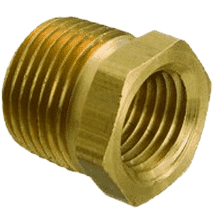 BRASS M/F RED. BUSH 3/8 BSP X 1/4 BSP