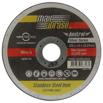 CUTTING DISC 125MM X 1.0MM  SILVER SERIES