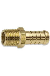 BRASS AIRLINE MALE CONNECT 1/4 HOSE X 1/8  BSP