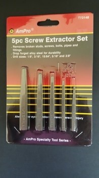 SCREW EXTRACTOR SET 1/8-3/8