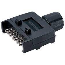 TRAILER PLUG  7 PIN FLAT PLASTIC MALE