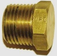 BRASS MALE TAPER PLUG  3/8 NPT