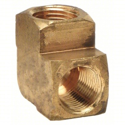 BRASS 90 DEG FEMALE ELBOW 1/4 NPT