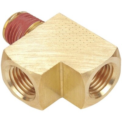 BRASS MALE RUN TEE 1/4 NPT