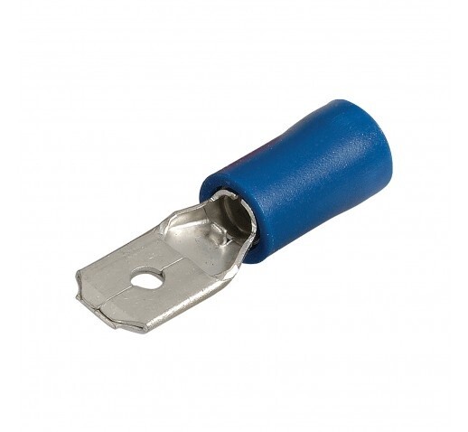 CABLE TERMINAL MALE SPADE BLUE 6.3MM