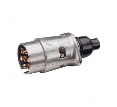 TRAILER PLUG  7 PIN  ROUND METAL