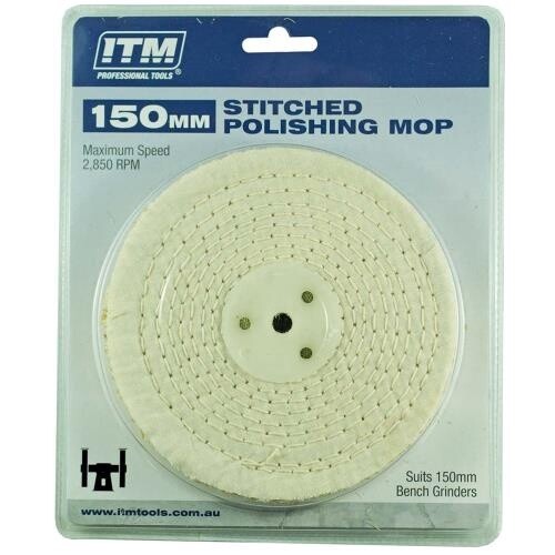 BENCH POLISHING MOP STITCHED 150MM