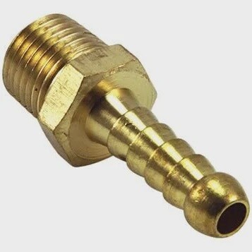 BRASS AIRLINE MALE CONNECT 3/8 HOSE X1/8 BSP