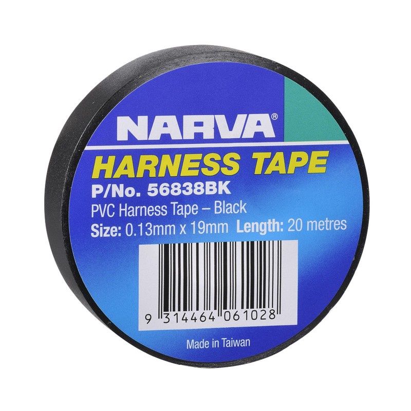 HARNESS TAPE  PVC BLK 19mm x 20metres