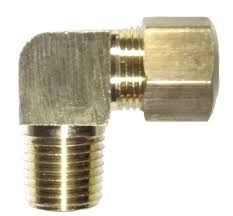 BRASS COMP MALE ELBOW 5/16 TUBE X 1/2 24TPI UNS