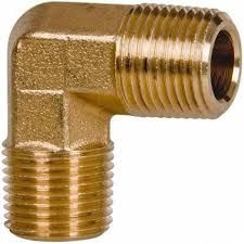 BRASS 90 DEG MALE ELBOW 1/4 BSP X 1/2 NS 24 TPI