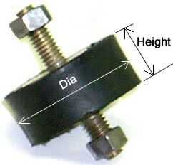 DAMPER MOUNT M8X20 UNC 5/16"