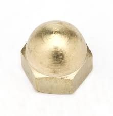 NUT M6 DOME BRASS