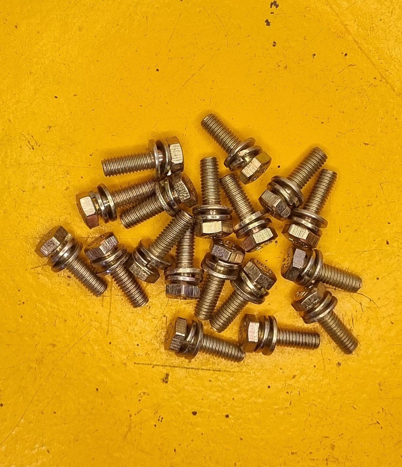 BOLT M6X20 PA 10MM HEAD 8.8 YELLOW ZINC