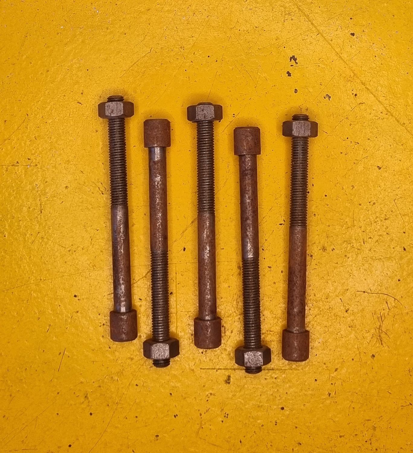 BOLT 5/16X5 UNF SPRING CENTRE BLK