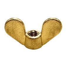 NUT 1/4 UNF WINGNUT BRASS