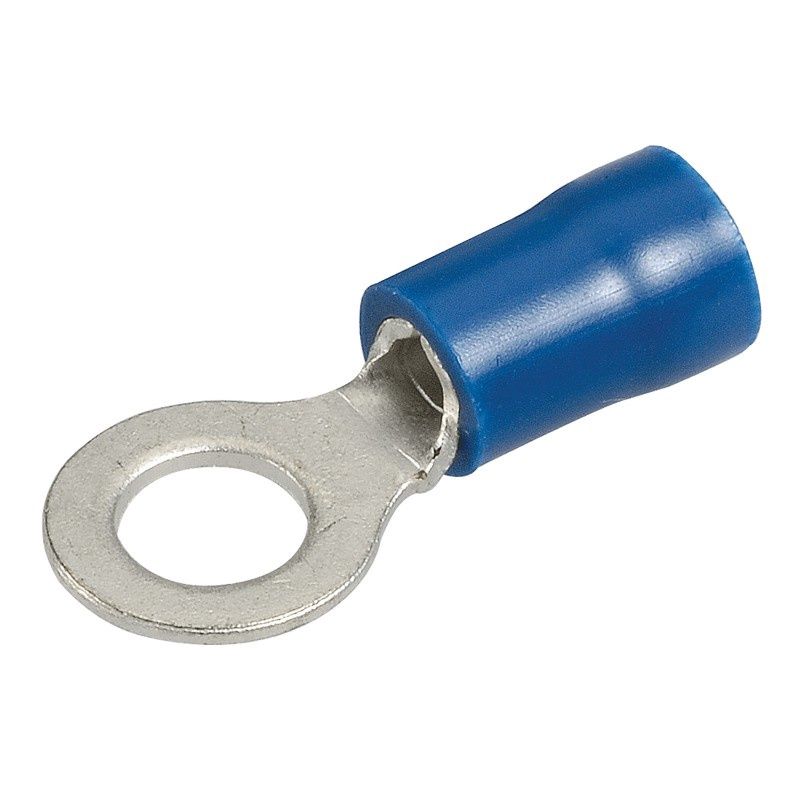 CABLE RING TERMINAL BLUE 6.3MM