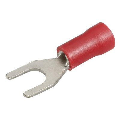 CABLE TERMINAL FORK 4.3MM RED 20 PK