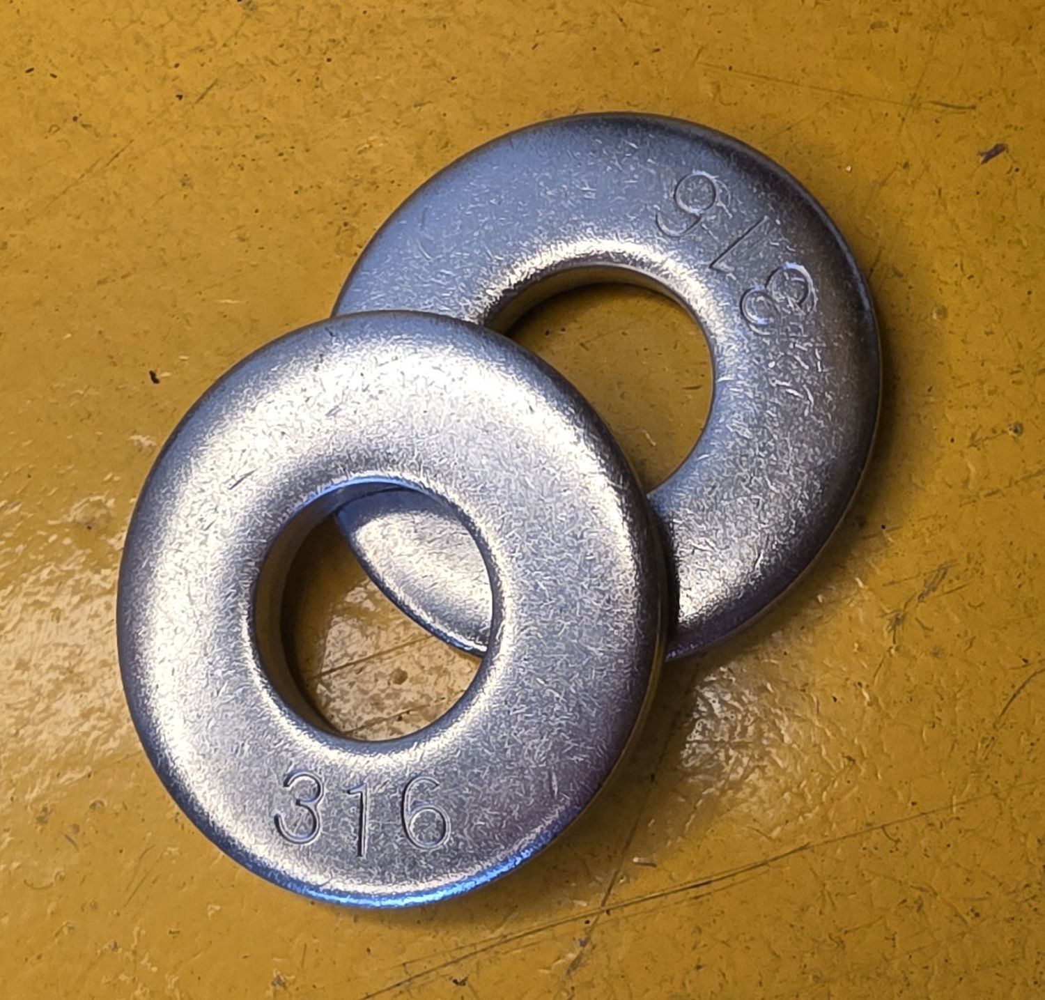 WASHER M10X25 3MM HEAVY SS316