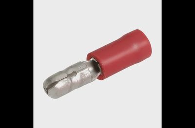 CABLE MALE BULLET TERMINAL RED 4MM 14PACK