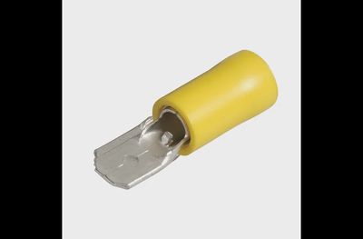 CABLE TERMINAL MALE BLADE YELLOW 6.3MM