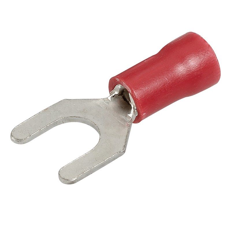 CABLE TERMINAL FORK 5MM RED 20PK
