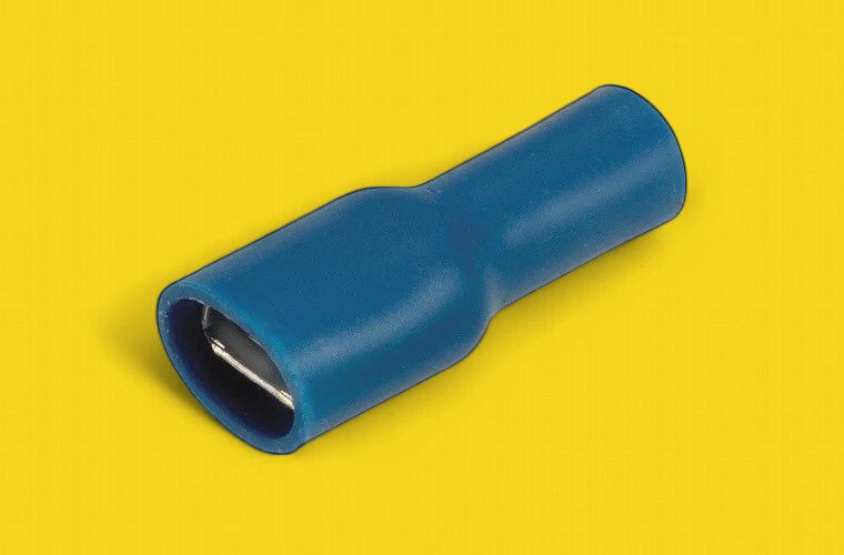 CABLE TERMINAL BLADE FEMALE BLUE 20PK