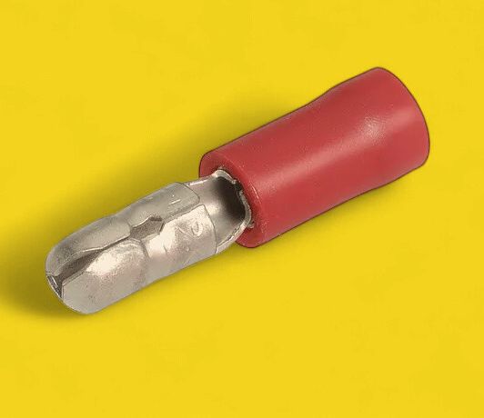 CABLE MALE BULLET TERMINAL RED  14PACK