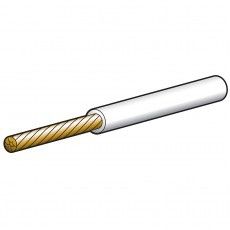 CABLE 4MM SINGLE CORE 25A WHT 1M