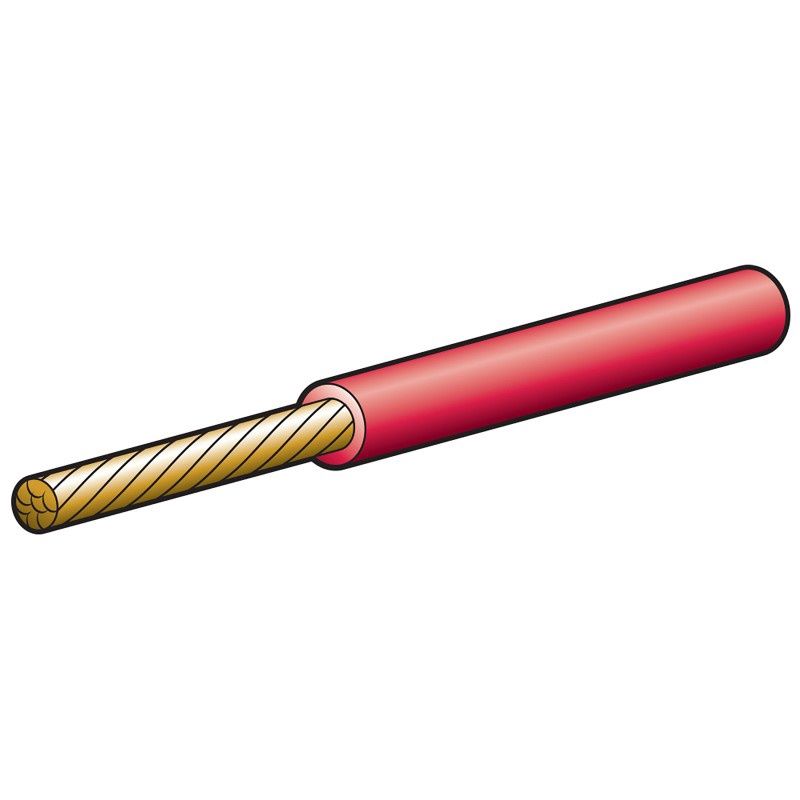 CABLE 3MM SINGLE CORE 10A RED