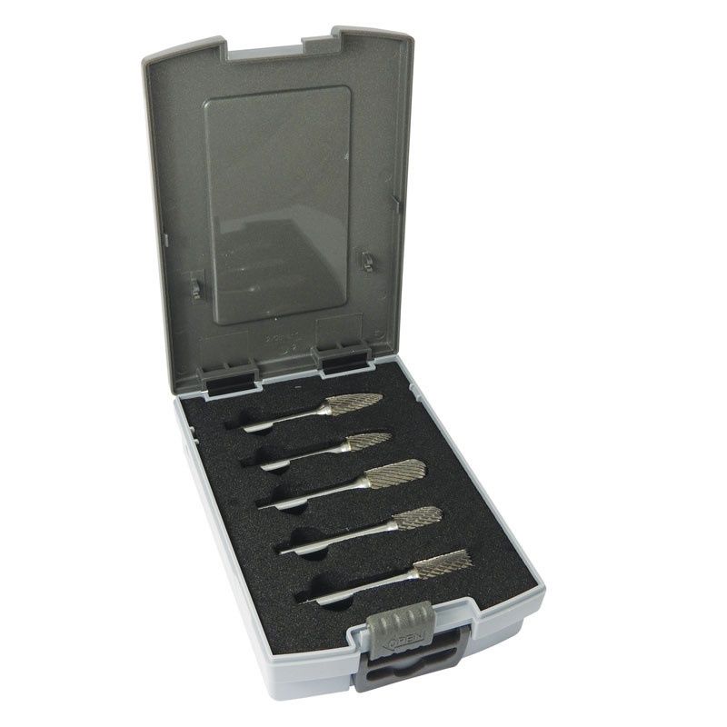CARBIDE BURR SET  5 PIECE 6MM SHANK