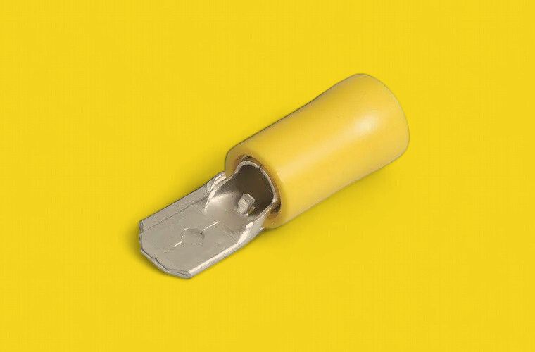 CABLE TERMINAL MALE BLADE YELLOW 20PK