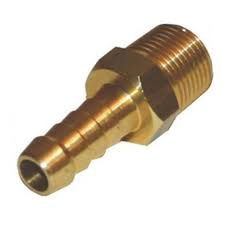 BRASS AIRLINE MALE CONNECT 3/8 HOSE X1/2 BSP