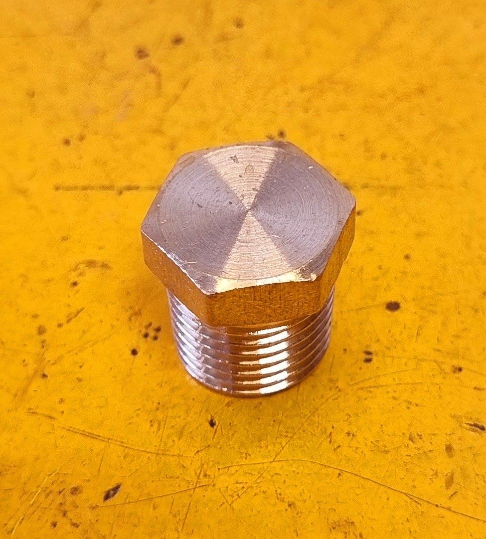 BRASS HEX PLUG 1/8 BSP HOLLOW