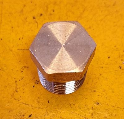 BRASS HEX PLUG SOLID 1/2 BSP