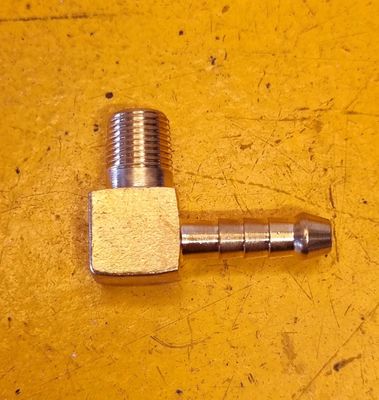 BRASS AIRLINE MALE ELBOW 1/4 HOSE X 1/8 BSP