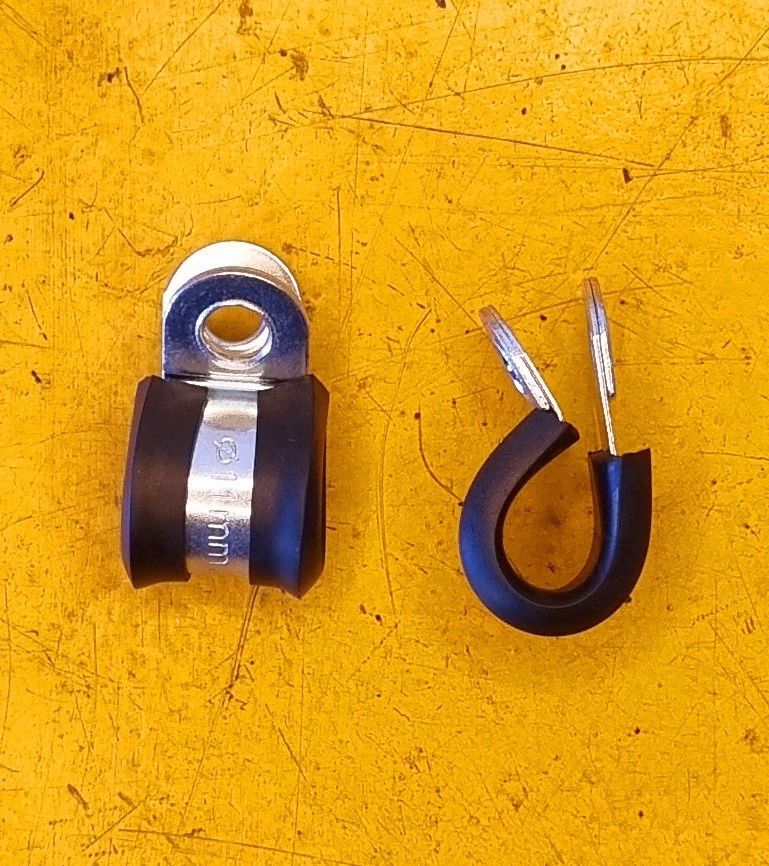 P-CLAMP STEEL RUBBER LINED 8MM