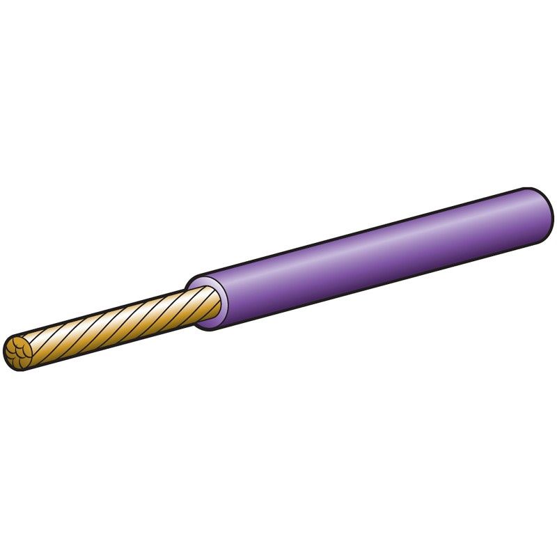 CABLE 4MM SINGLE CORE 25A VIOLET 1M